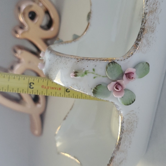 Lefton China Basket with Raised Roses Fine Porcelain - Picture 11 of 15